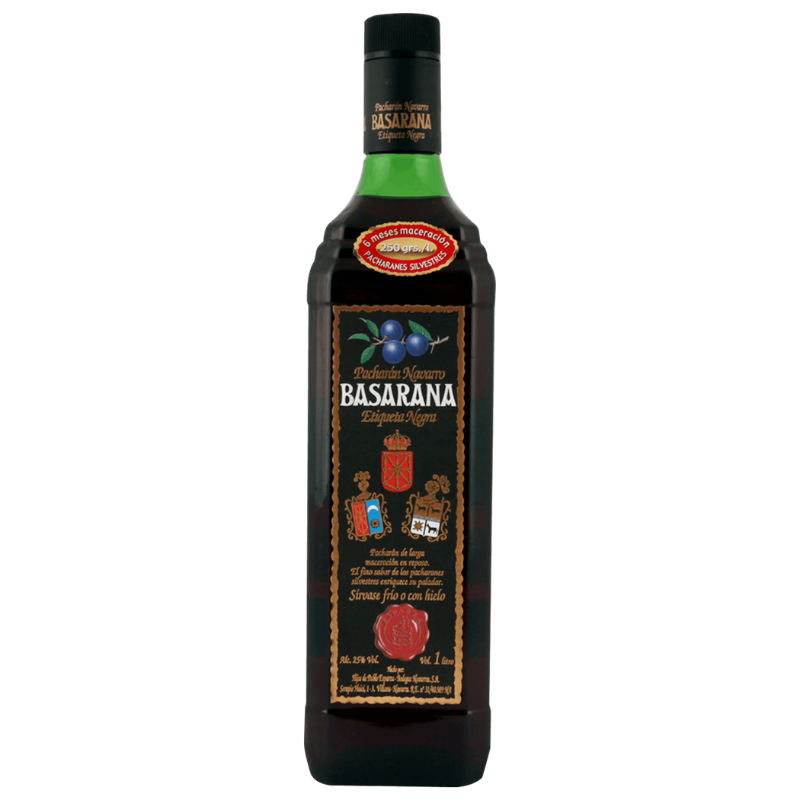 Basarana Licor Pacharán Etiqueta Negra Botella 1L - Bebida Premium | Opera Liquor Store