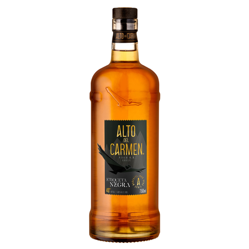 x6 Pisco Alto del Carmen 40° Etiqueta Negra 750cc ($9.490 c/u)