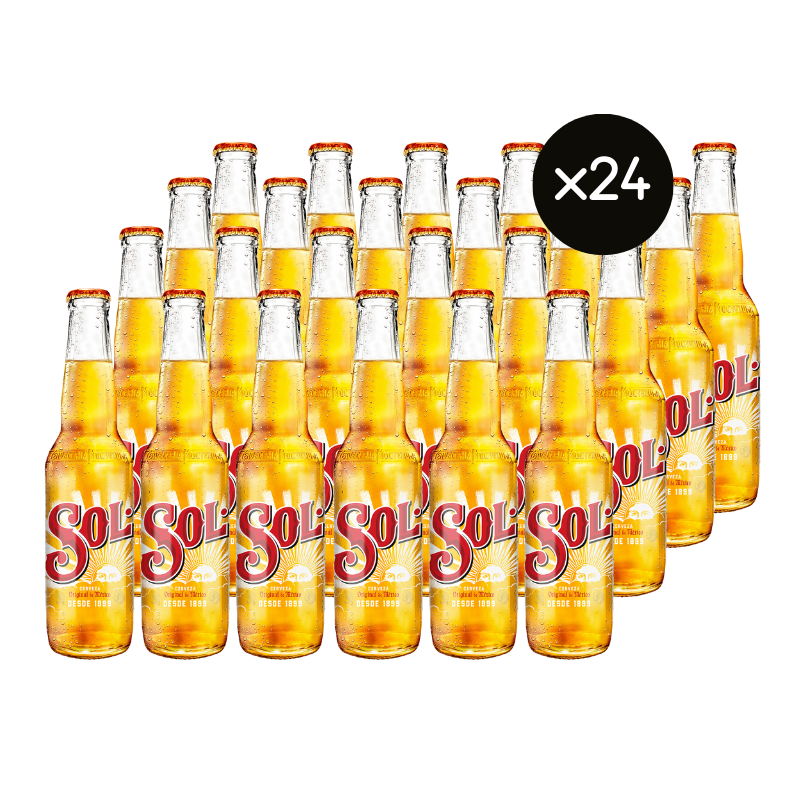 24x Cerveza Sol Botella 330cc - Bebida Premium | Opera Liquor Store