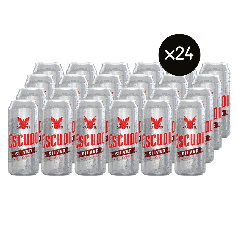 24x Cerveza Escudo Silver 470cc - Bebida Premium | Opera Liquor Store