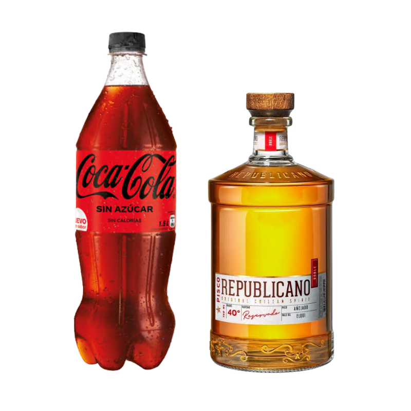 Pisco Republicano Reservado 40° (añejado) 700cc + Bebida 1,5L