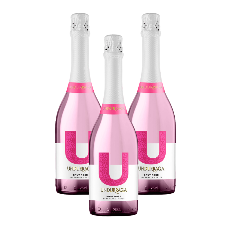 Espumante Undurraga U Rosé 750cc x3 ($3.590 c/u)