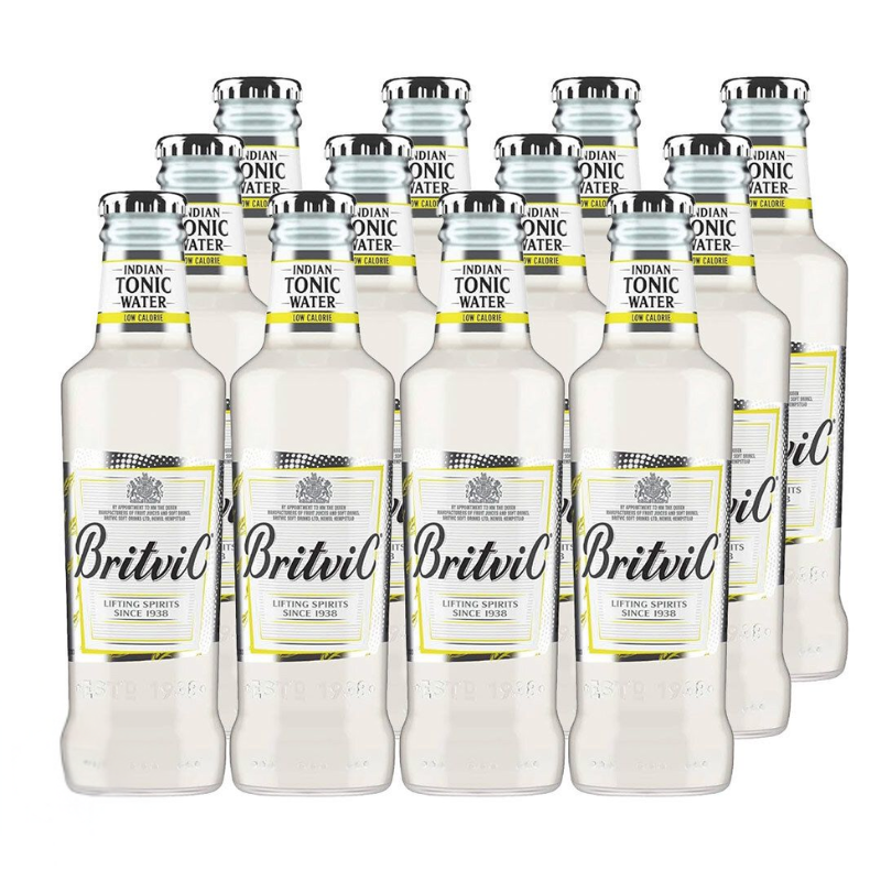 Agua Tonica Britvic Indian Tonic Water Low Calorie 200ml x12