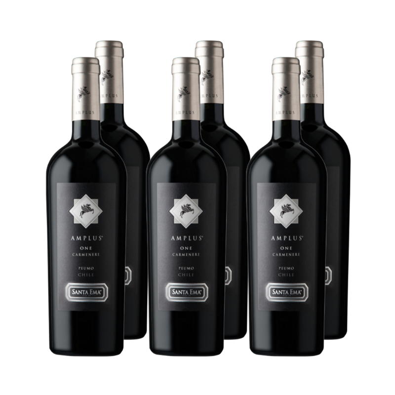 Vino Santa Ema Amplus One Carmenere 750cc x6 ($12.490 c/u)