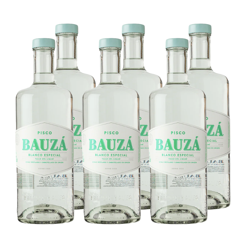 Pisco Bauzá Blanco 35° 1Lt. X6 ($4.890 c/u)
