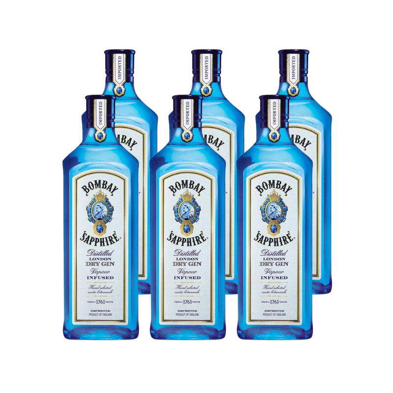Gin Bombay Sapphire London Dry Gin 40° 750cc x6 ($12.490 c/u)