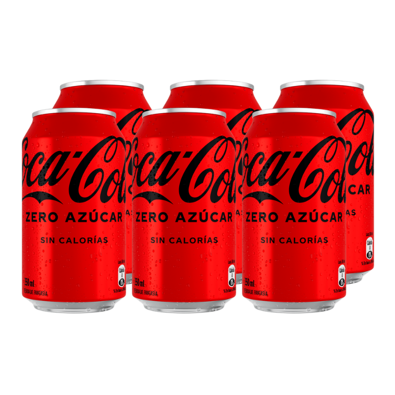 Bebida Coca Cola Sin Azúcar Lata 350cc x6