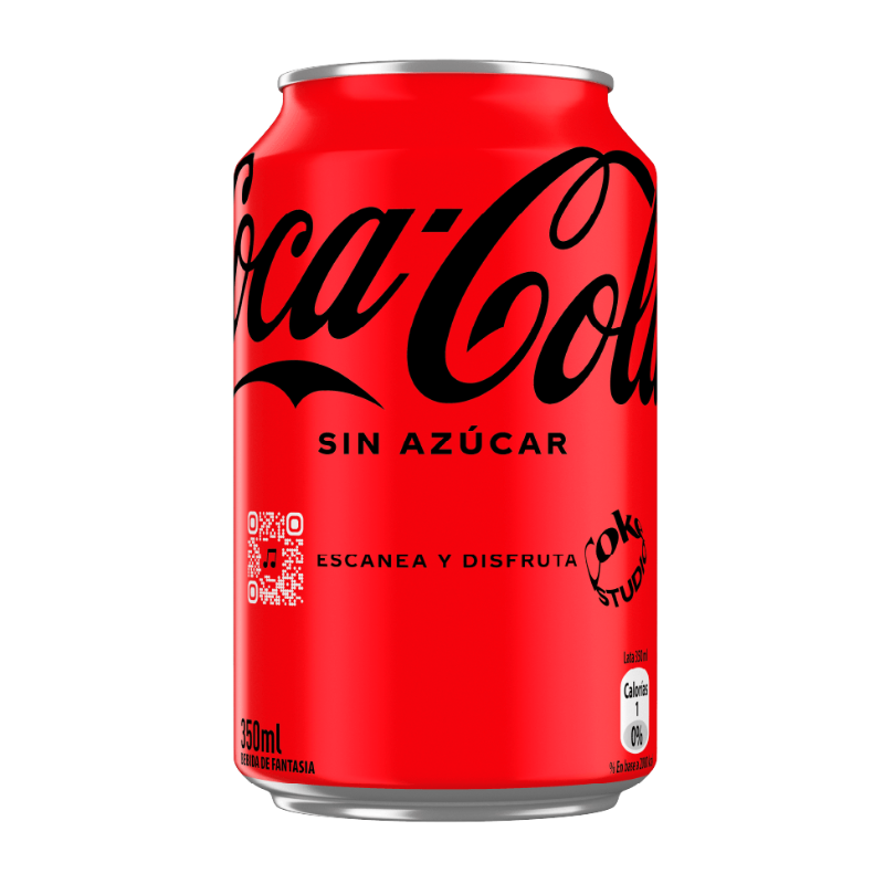 Bebida Coca Cola Sin Azúcar Lata 350cc