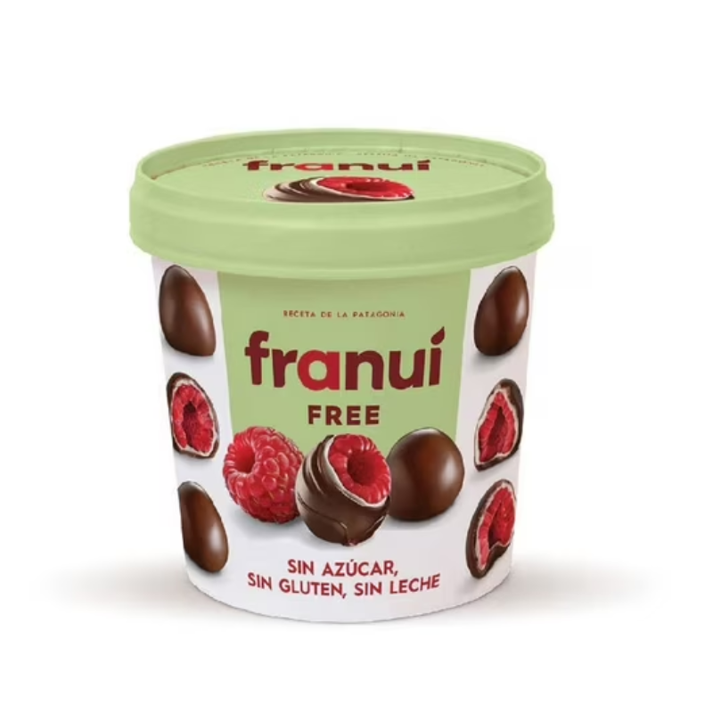 Bombones Franui Frambuesa Free Bañadas en Chocolate Sin Azúcar 150 g