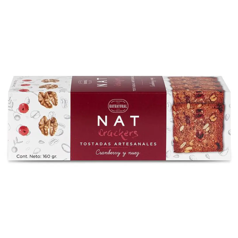 Galletas Nat Crackers Cranberry Nuez 160g