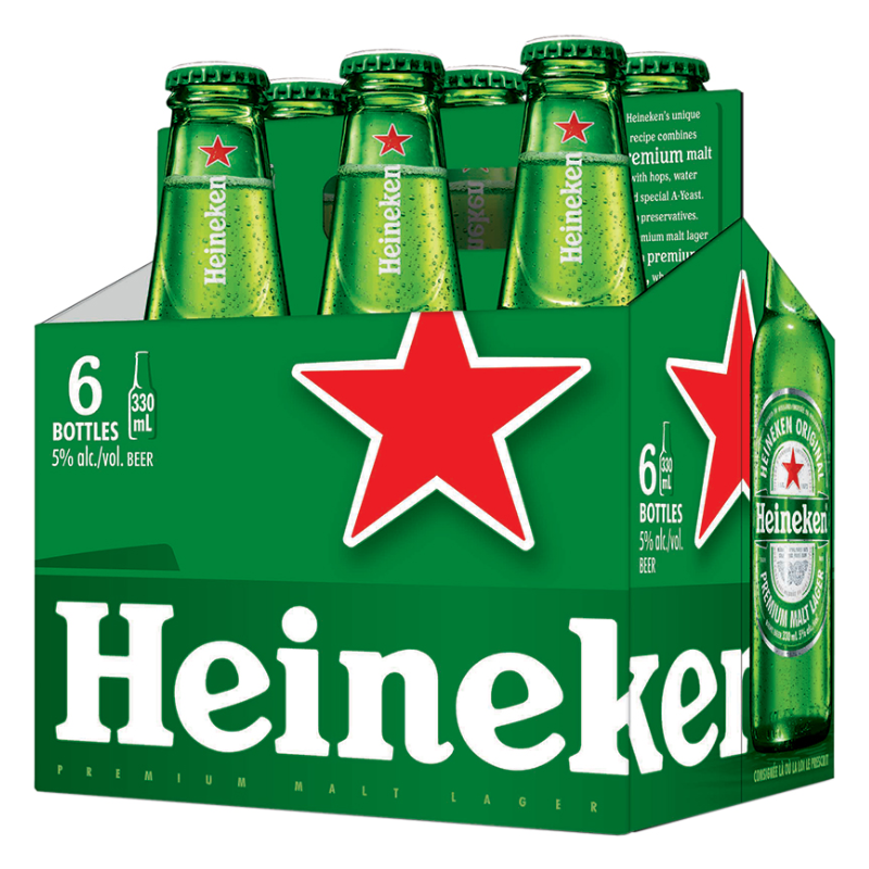 Cerveza Heineken Botella 350cc x6