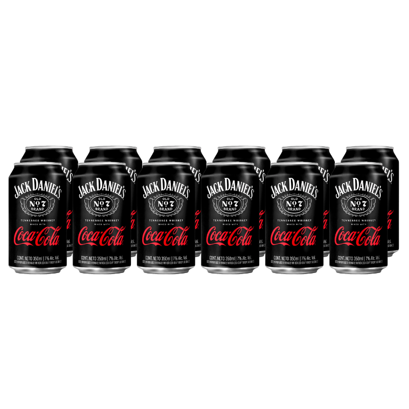 x12 Jack & Coke Jack Daniel's Coca Cola 7° 350ml