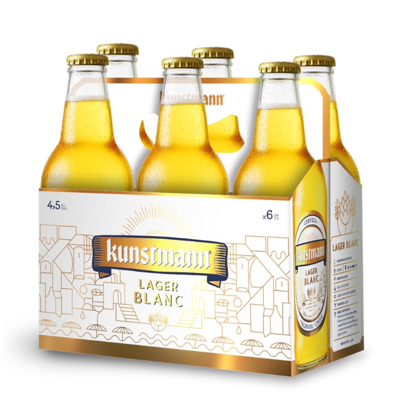 Cerveza Kunstmann Lager Blanc 4,5° 330cc x6