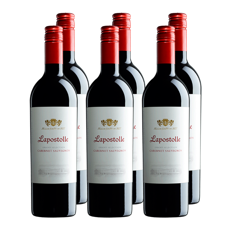 x6 Vino Lapostolle Grand Selection Cabernet Sauvignon 750cc ($7.590 c/