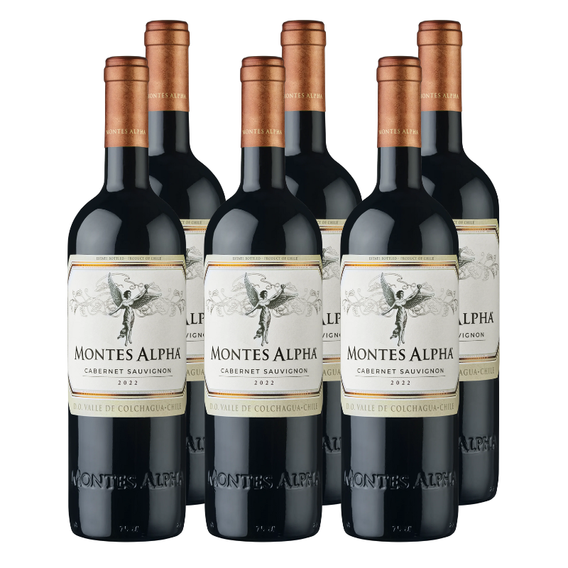 x6 Vino Montes Alpha Carmenere ($11.990 c/u)