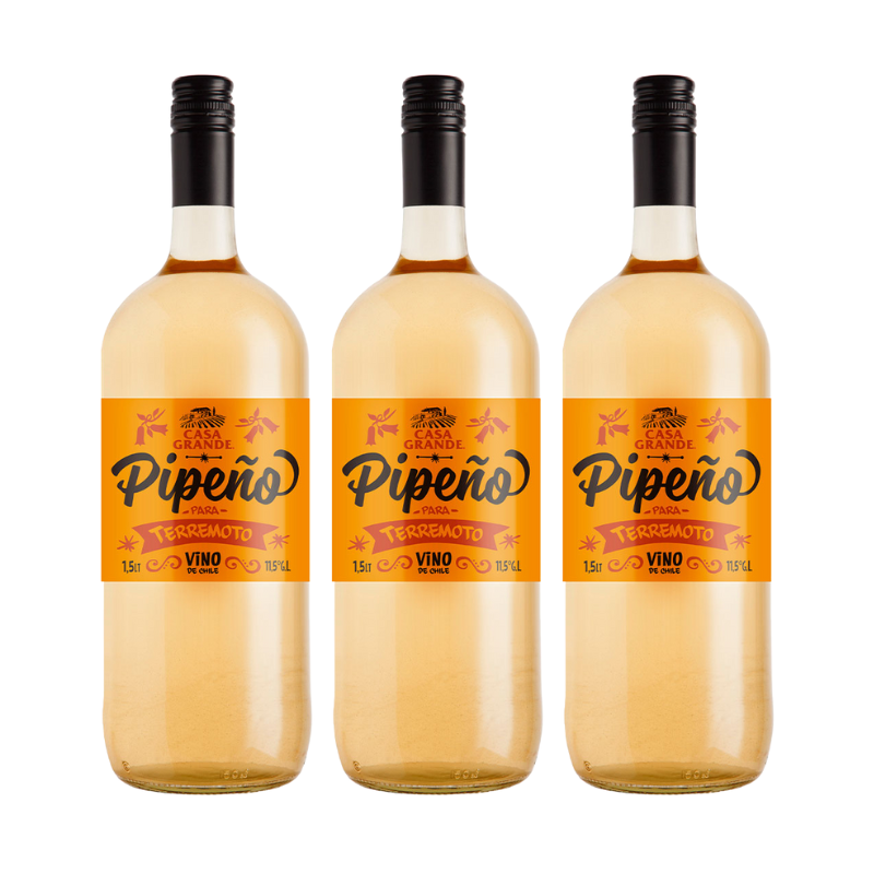 Pack x3 Vino Pipeño Casa Grande 1.5lt ($3.790 c/u)