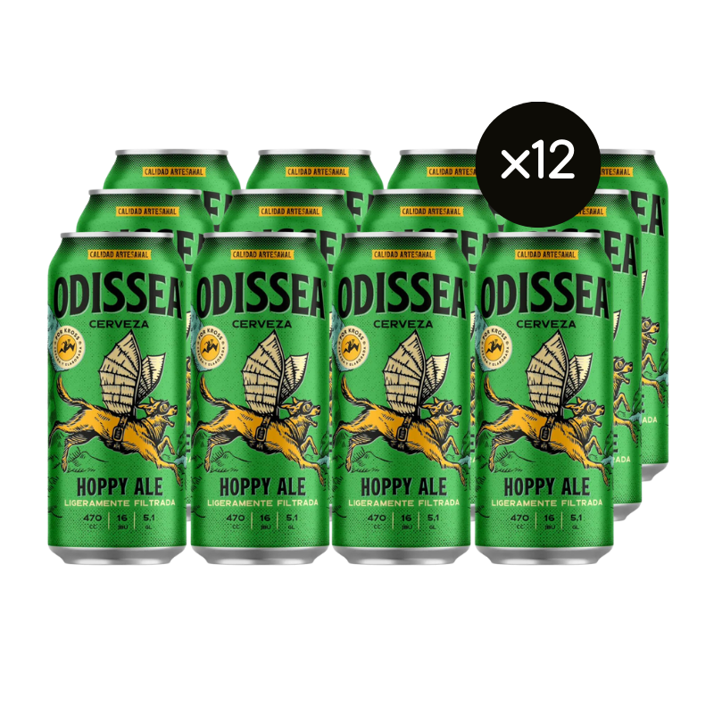 12x Cerveza Kross Odissea Hoppy Ale 470cc - Bebida Premium | Opera Liquor Store