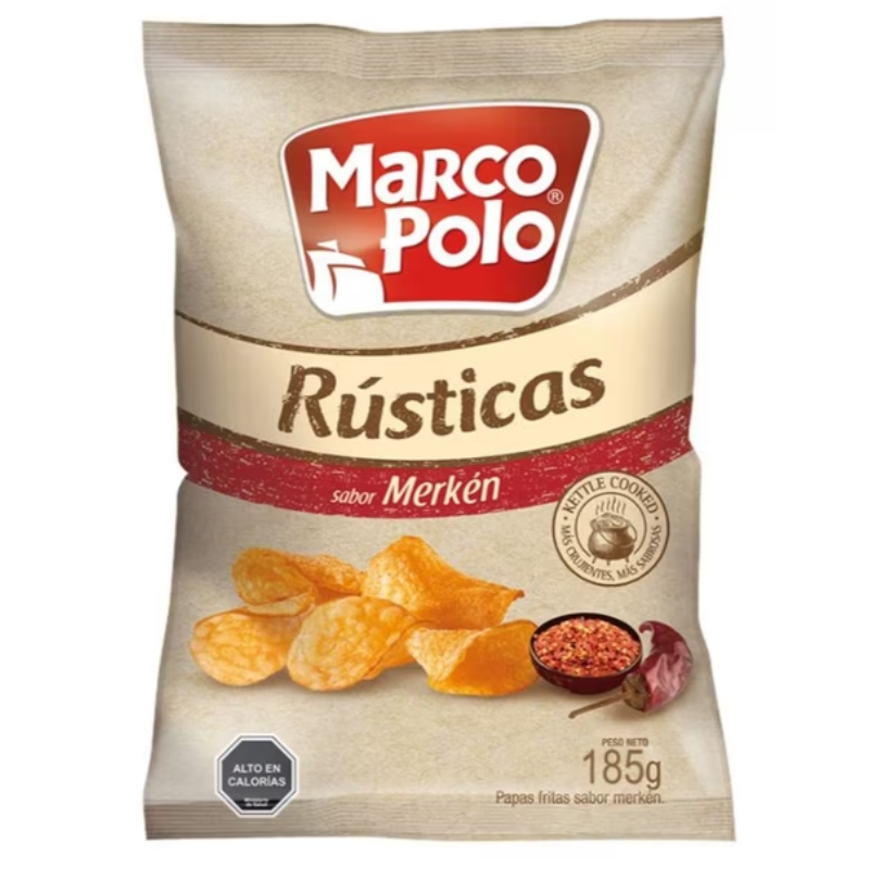 Papas Fritas Marco Polo Rústicas Merkén 185g