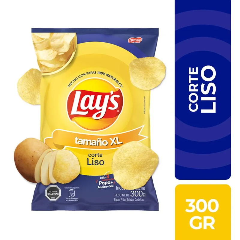 Papas Fritas Lays Corte Liso 300g