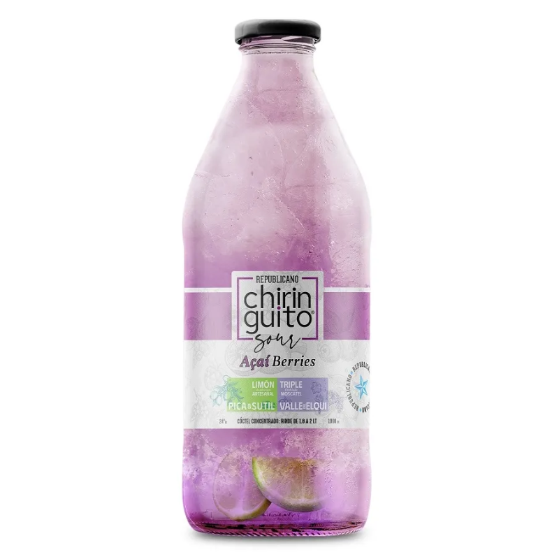 Pisco Sour Chiringuito Açaí Berries 24° 1L Cóctel Congelado