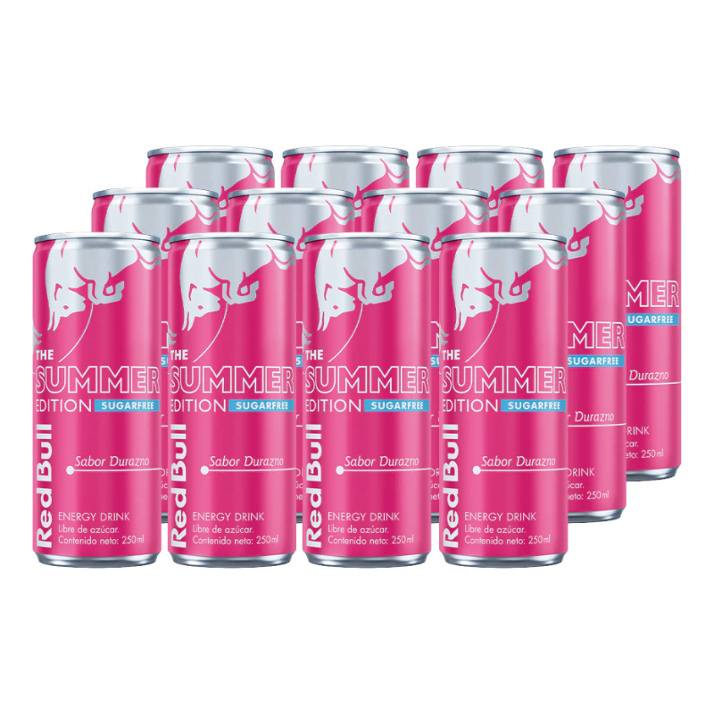 Bebida Energética Red Bull Summer Sugar Free Durazno 250ml x12
