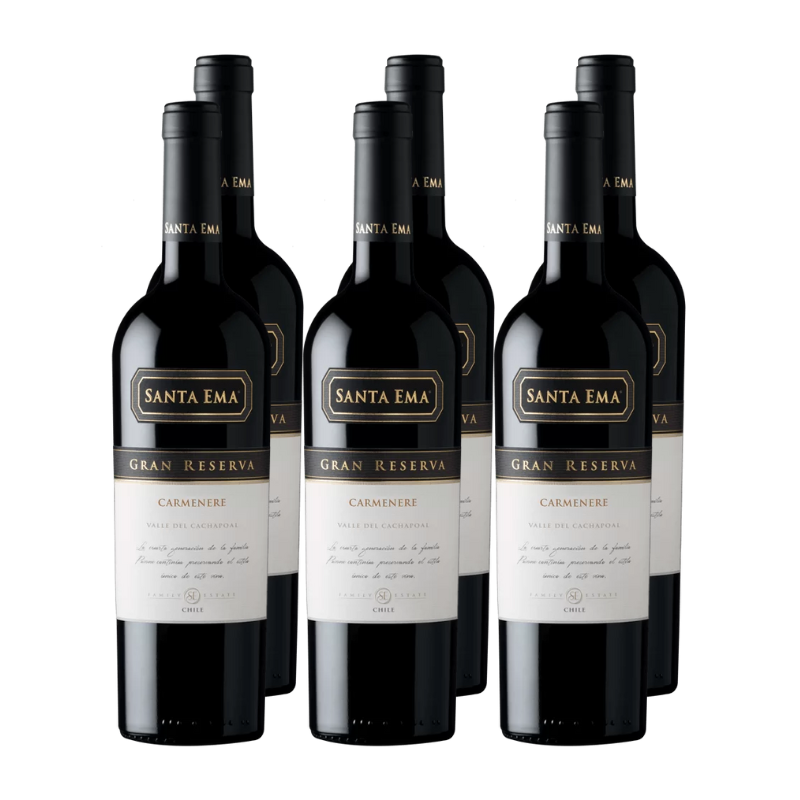 Vino Santa Ema Gran Reserva Carmenere x6 ($6.190 c/u)