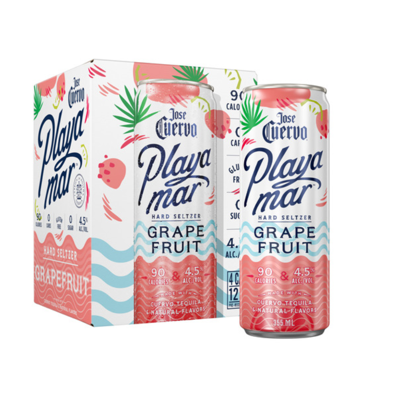 Coctel Hard Seltzer José Cuervo Playamar Tequila Grapefruit 4,5° 355ml x4