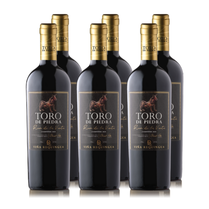 Vino Toro de Piedra Rincón de los Vientos Carmenere 750cc x6 ($9.490 c/u)