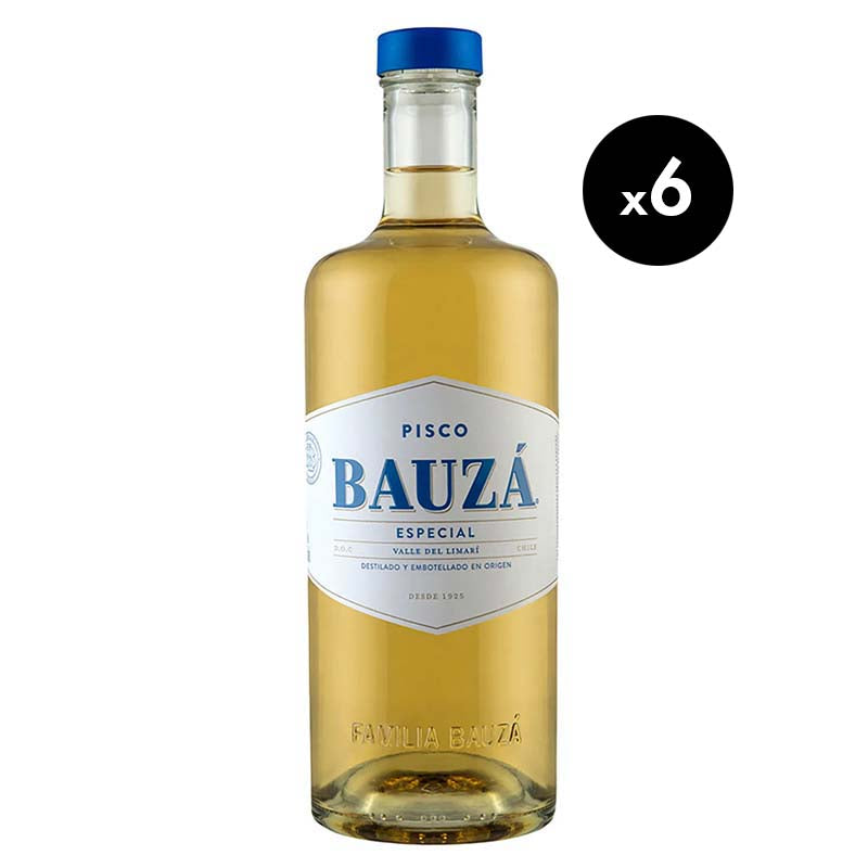 Pisco Bauzá Especial 35° 1 Lt. X6 ($4.890 c/u)