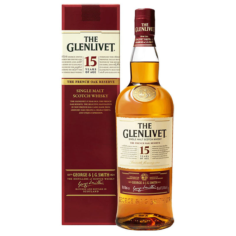 Whisky The Glenlivet Single Malt 15 años 700cc