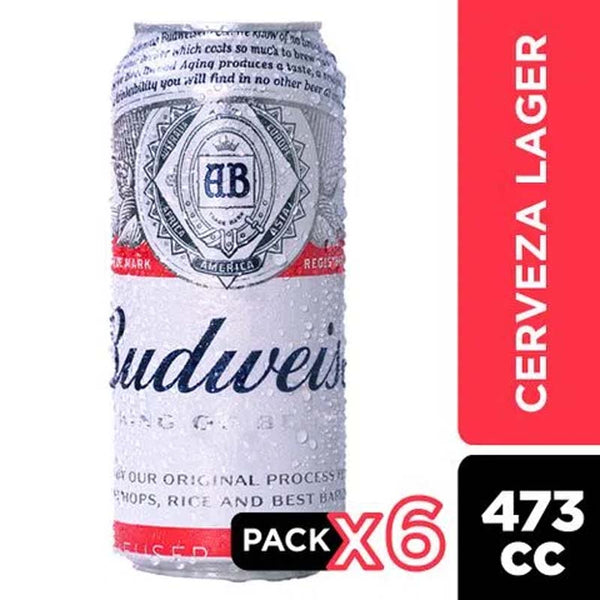 Budweiser 473cc Pack x6 unidades