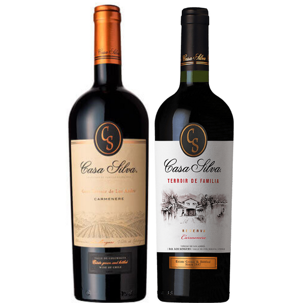 Pack 2 Vinos Casa Silva Gran Terroir de los Andes Carmenere + Casa Silva Terroir de Familia Carmenere