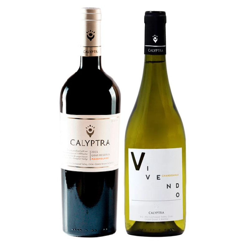 Pack 2 Vinos Calyptra Gran Ensamblaje + Vivendo Chardonnay