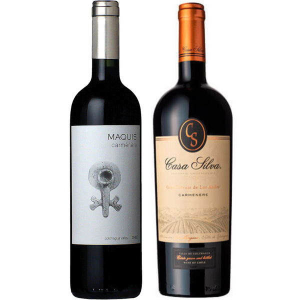 Pack 2 Vinos Carmenere Maquis Gran Reserva + Casa Silva Gran Terroir de los Andes 750cc