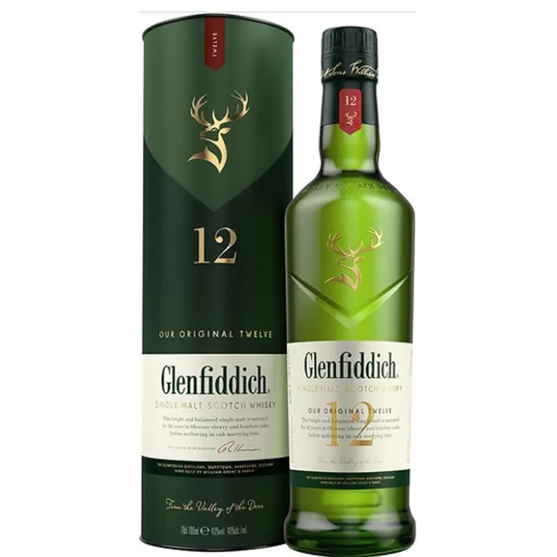 Whisky Glenfiddich Single Malt 12 años 750cc