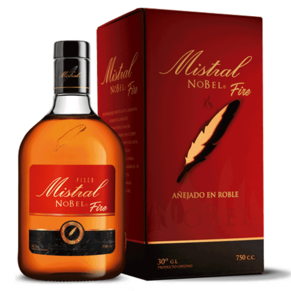 Pisco Mistral Nobel Fire 30° 750cc