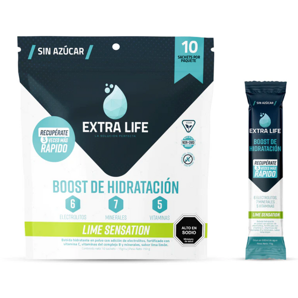 Extra Life Boost de Hidratacion Lime Sensation Doypack 10un