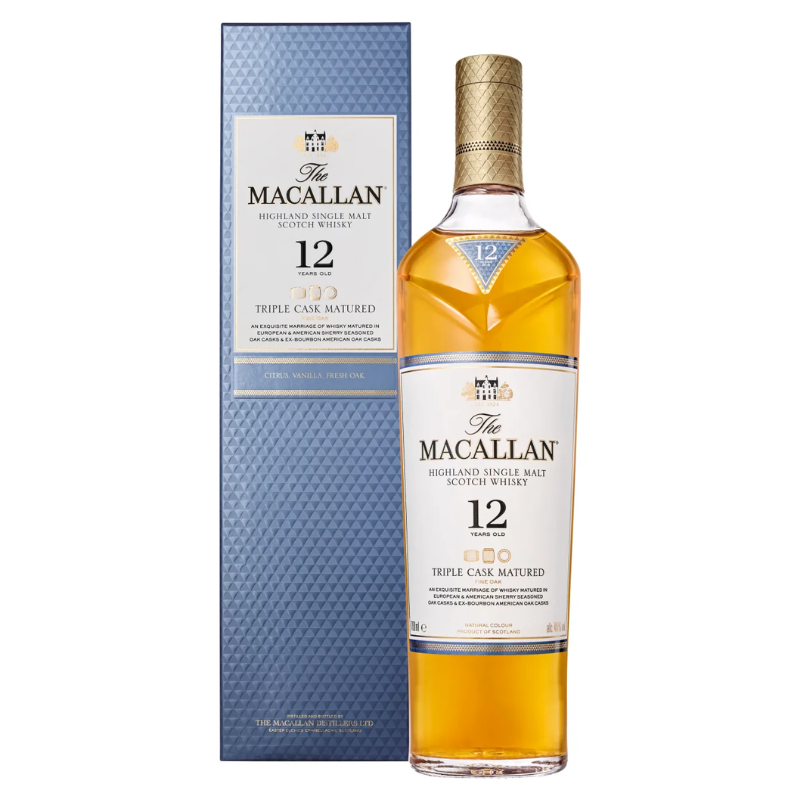 Whisky The Macallan Single Malt Scotch 12 years Triple Cask 700cc