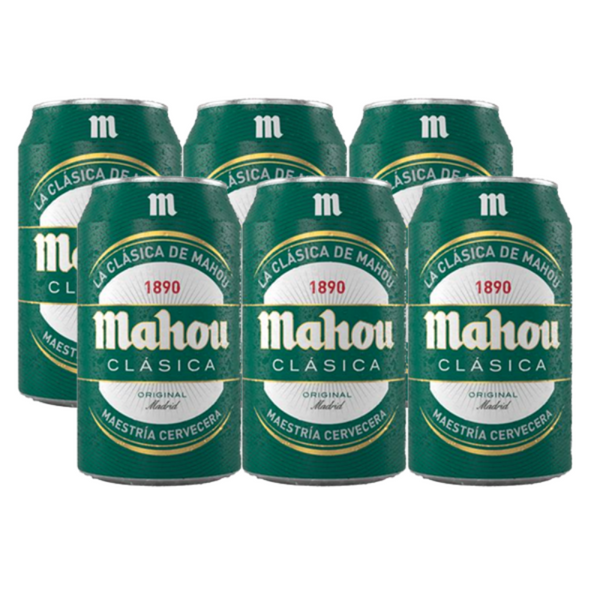 Cerveza Mahou Clasica Lata 330cc x6