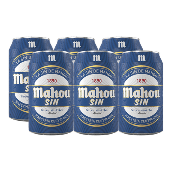 Cerveza Mahou Sin Alcohol Lata 330cc x6