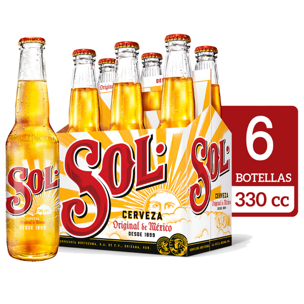 Cerveza Sol 330cc x6