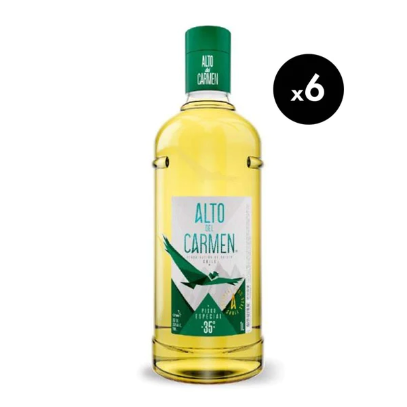 Pisco Alto del Carmen 35° 1 Lt. X6 ($5.250 c/u)