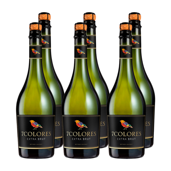 x6 Espumante 7 Colores Charmat Extra Brut 750cc ($4.290 c/u)