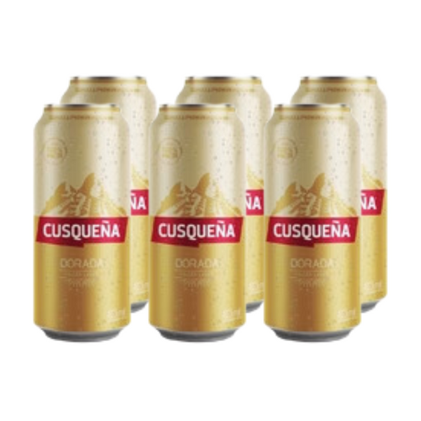 Cerveza Cusqueña Golden Lager 473cc x6