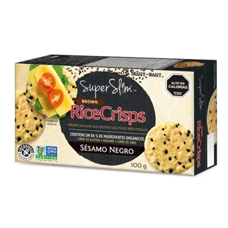 Galletas de Arroz Rice Crisps Sésamo Negro Sin Gluten 100g