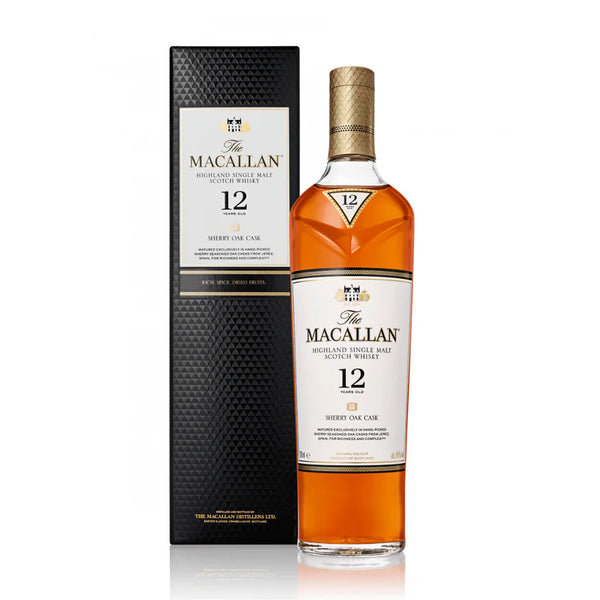 The Macallan Single Malt Scotch Whisky 12 años Sherry Oak Cask