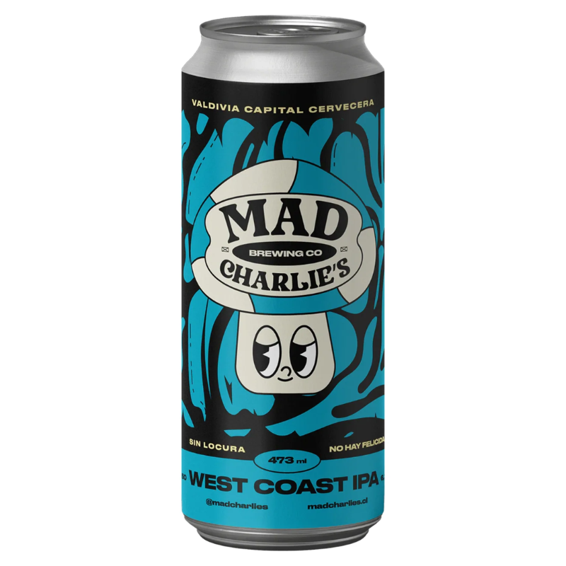 Cerveza Artesanal Mad Charlies West Coast IPA Lata 473ml