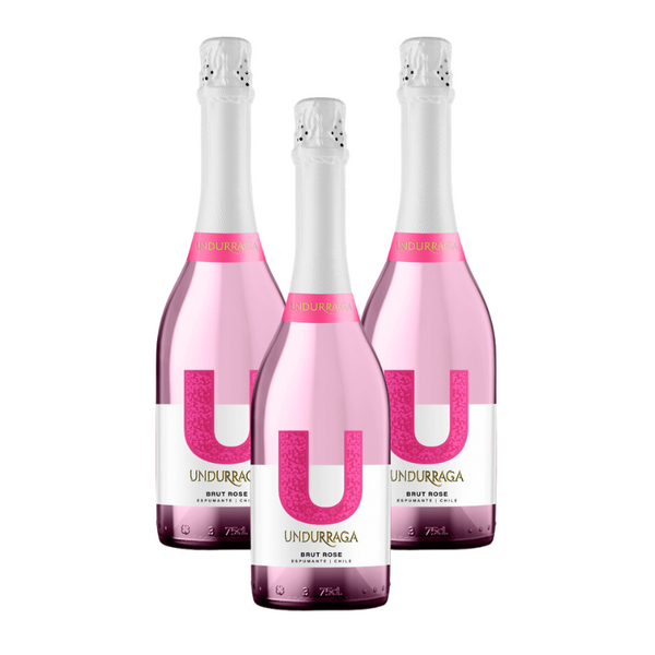 Espumante Undurraga U Rosé 750cc x3 ($3.330 c/u)