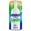 Cóctel Vodka Absolut Sprite 5° Lata 269ml