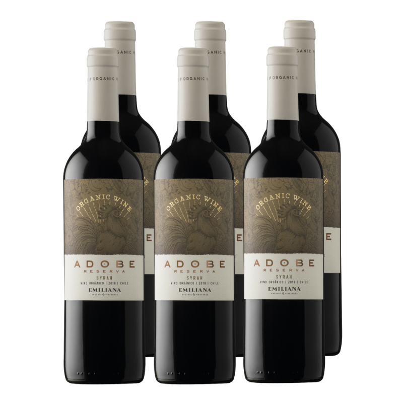 x6 Vino Adobe Reserva Syrah 750cc ($3.690 c/u)